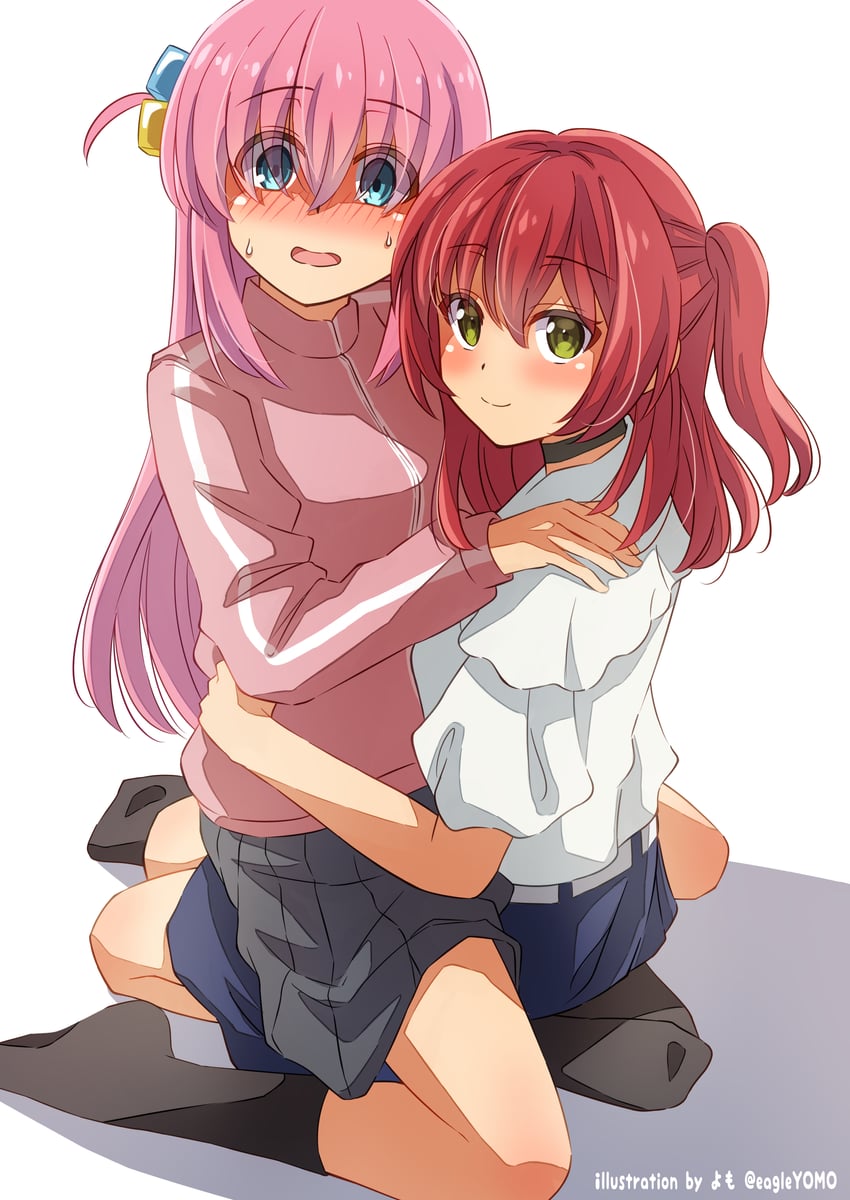 gotoh hitori and kita ikuyo (bocchi the rock!) drawn by yomo