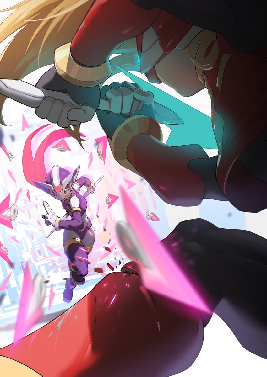 zero, zero(z), and hidden phantom (mega man and 1 more) drawn by tanziya_(codlxcold)