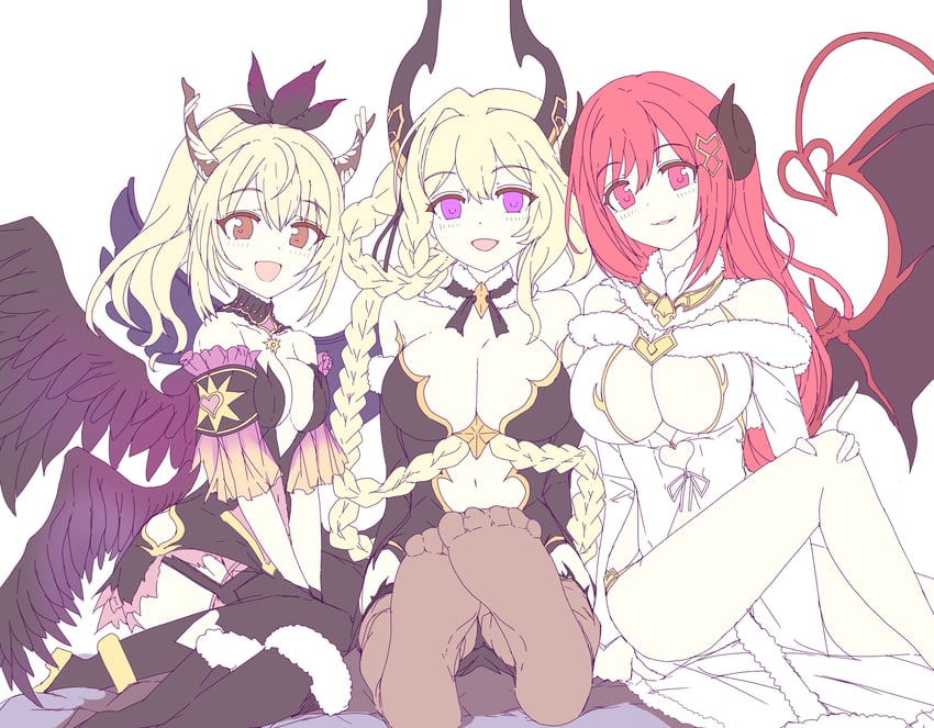 clear, lyrael, and io (princess connect!) drawn by yamada_(hvcij)