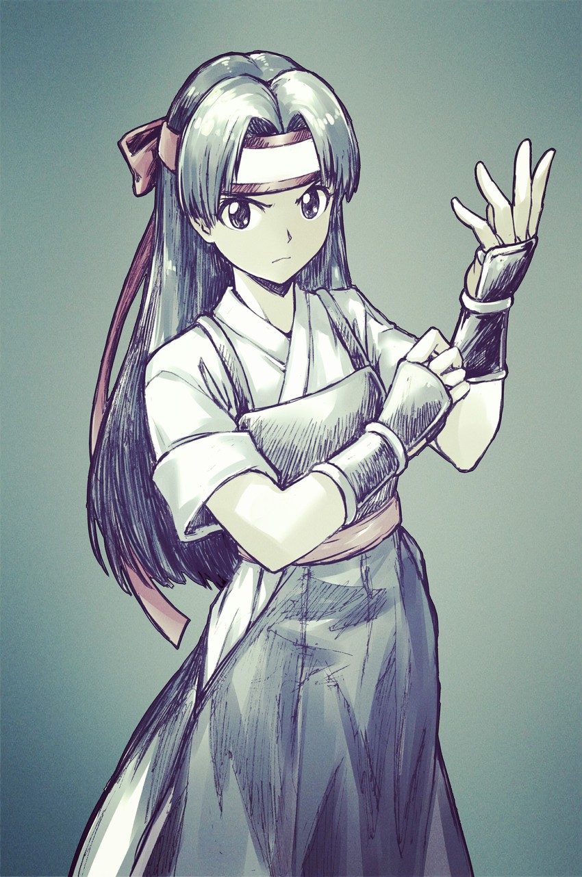 toudou kasumi (the king of fighters and 1 more) drawn by fish.boy