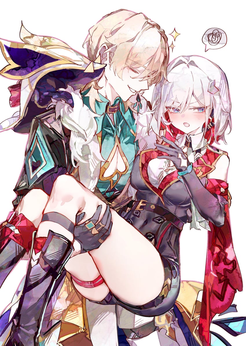 aventurine, topaz, trotter, and numby (honkai and 1 more) drawn by cocoballking