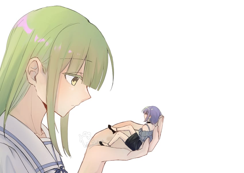 wakaba mutsumi and yuutenji nyamu (bang dream! and 1 more) drawn by kaeru_(kaeee41917105)