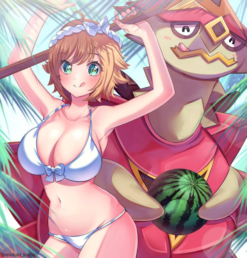 hanabi and turtonator (pokemon and 3 more) drawn by gogat8