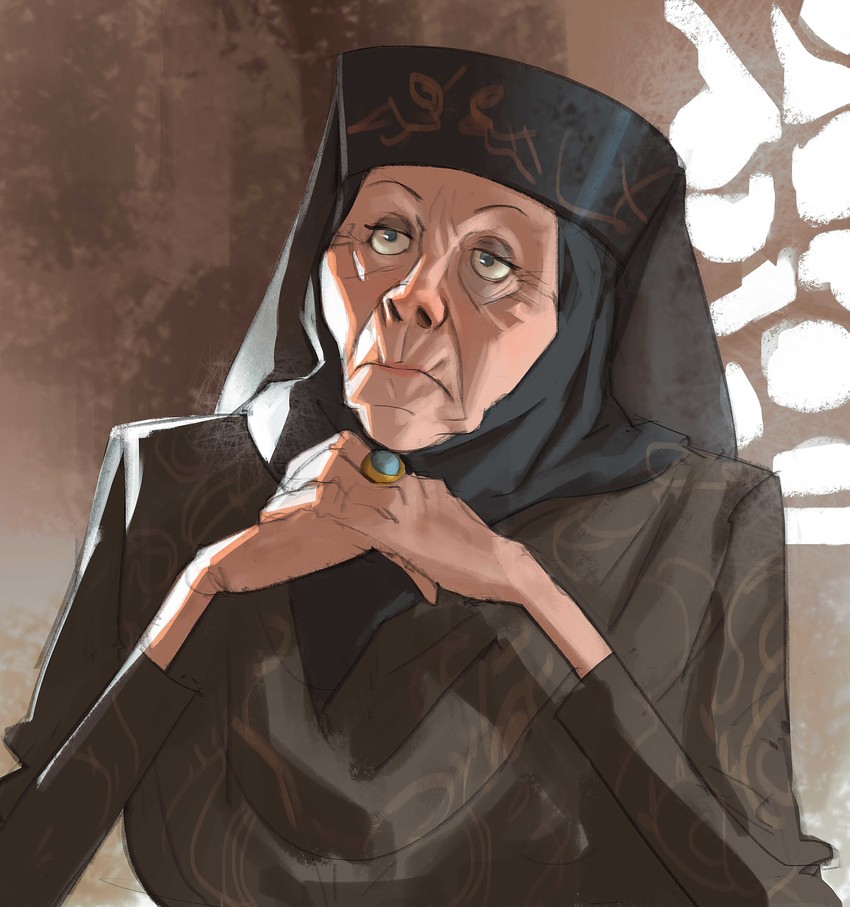 queen of thorns and olena tyrell (a song of ice and fire and 1 more) drawn by ramon_nunez