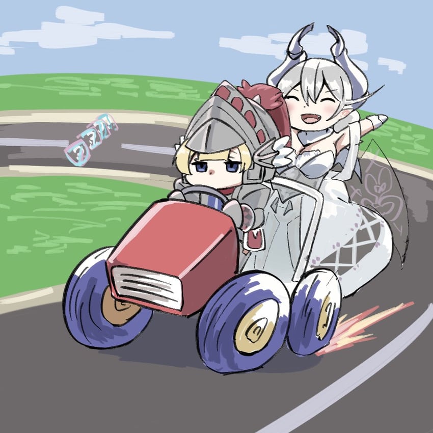 lovely labrynth of the silver castle and knight (yu-gi-oh! and 3 more) drawn by homisa_mi