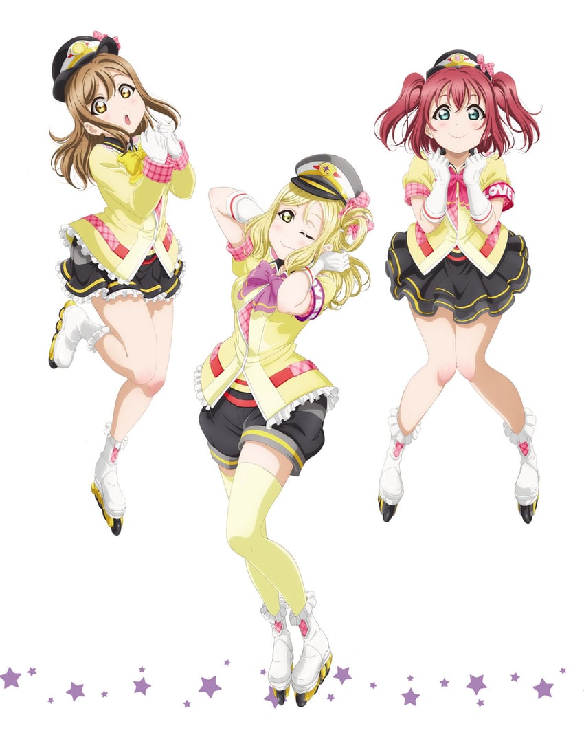 kunikida hanamaru, kurosawa ruby, and ohara mari (love live! and 1 more)