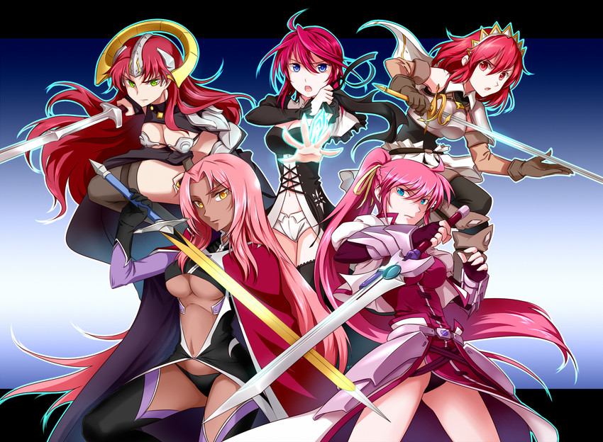signum, ingrid, cecily cambell, claudette, claudette lord of thundercloud, and 1 more (lyrical nanoha and 7 more) drawn by shumai_(sm318)