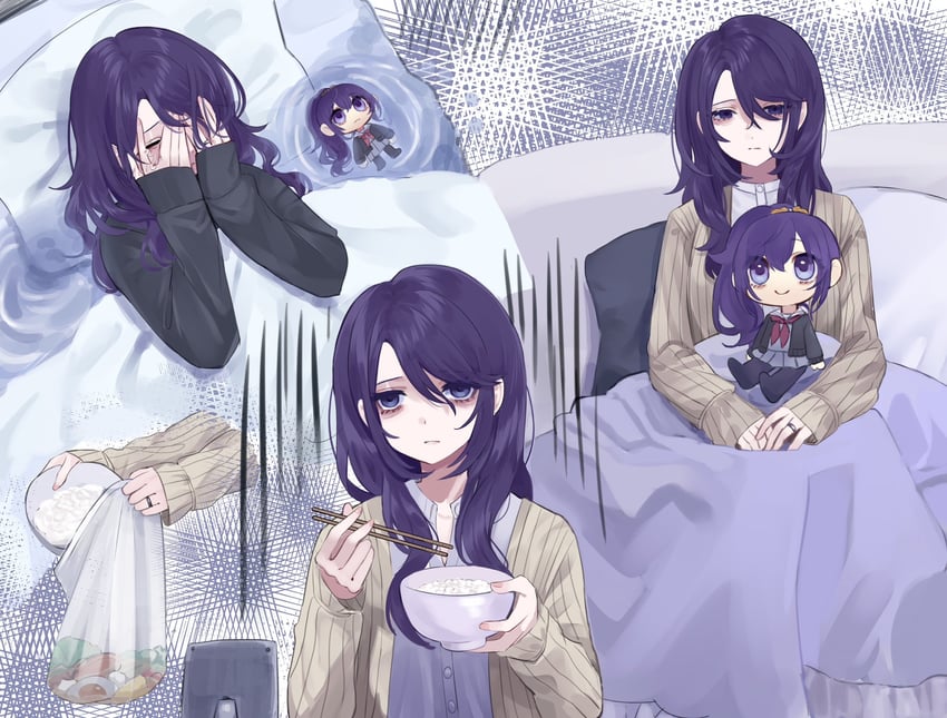 asahina mafuyu and asahina mafuyu's mother (project sekai) drawn by jishou_210