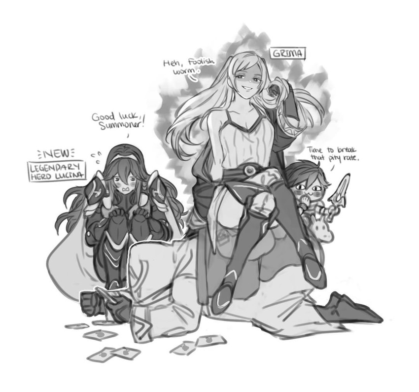 lucina, female robin, kiran, and chrom (fire emblem and 2 more) drawn by krazehkai