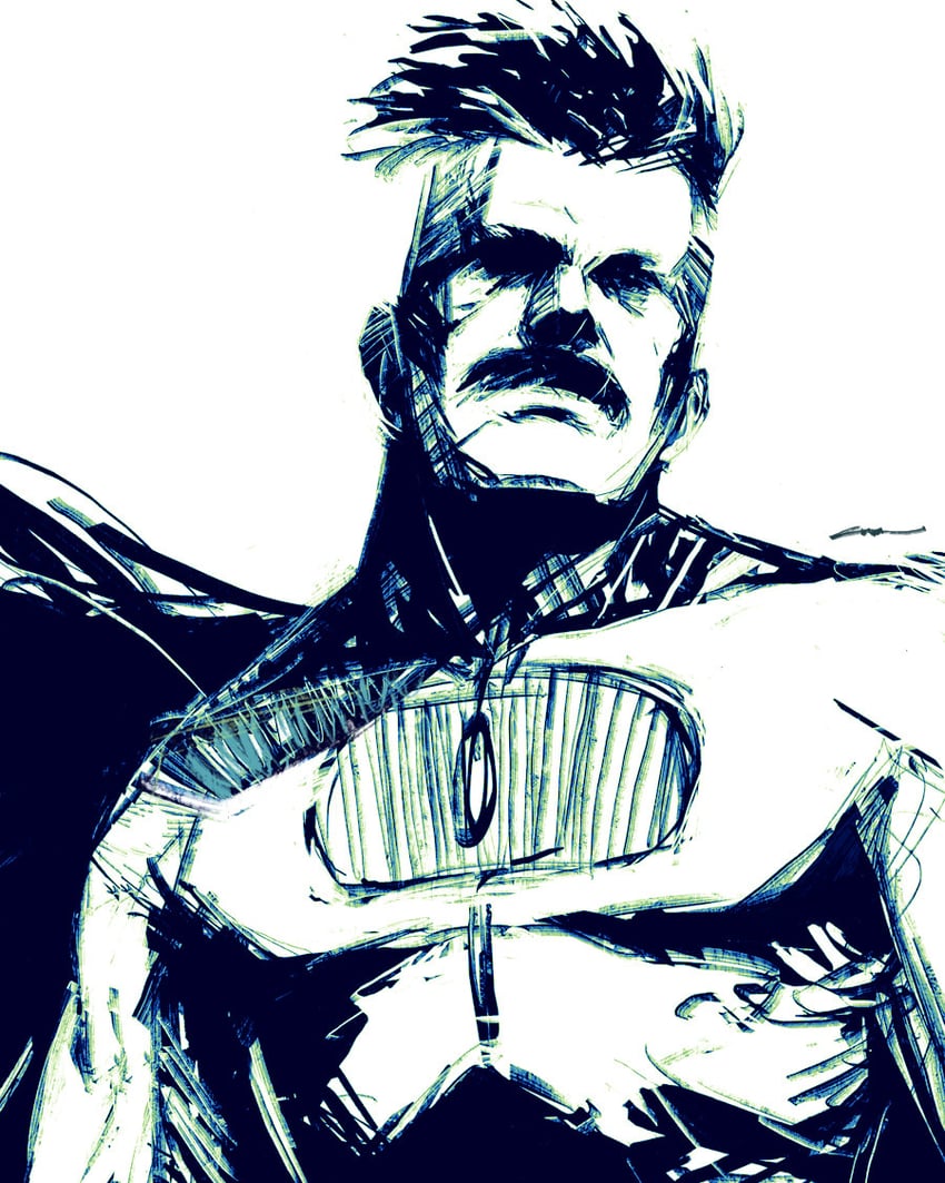 omni-man (invincible) drawn by alex_chow