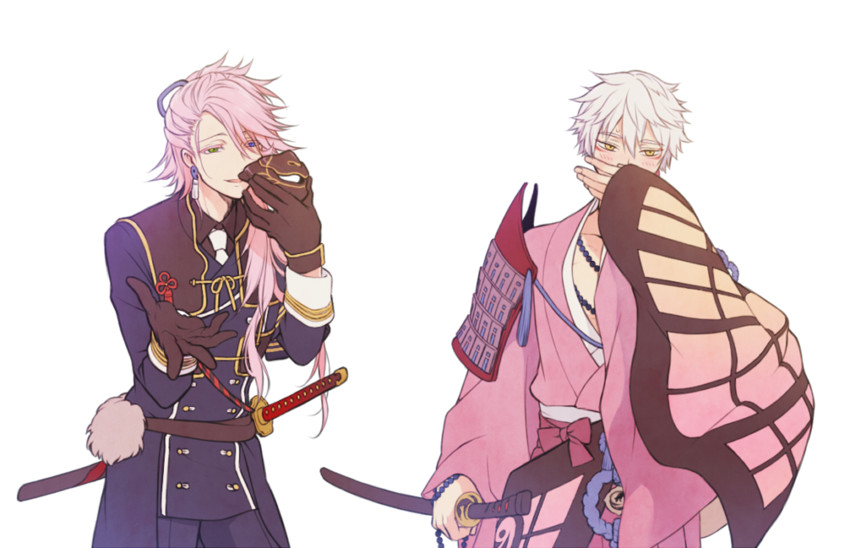 souza samonji and nakigitsune (touken ranbu) drawn by masami_(souzou_jinsei_sanka)