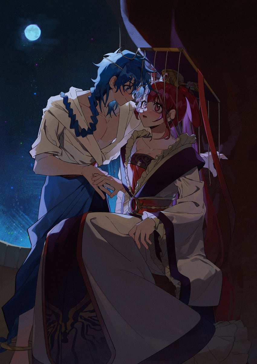 aladdin and ren kougyoku (magi the labyrinth of magic) drawn by jazy