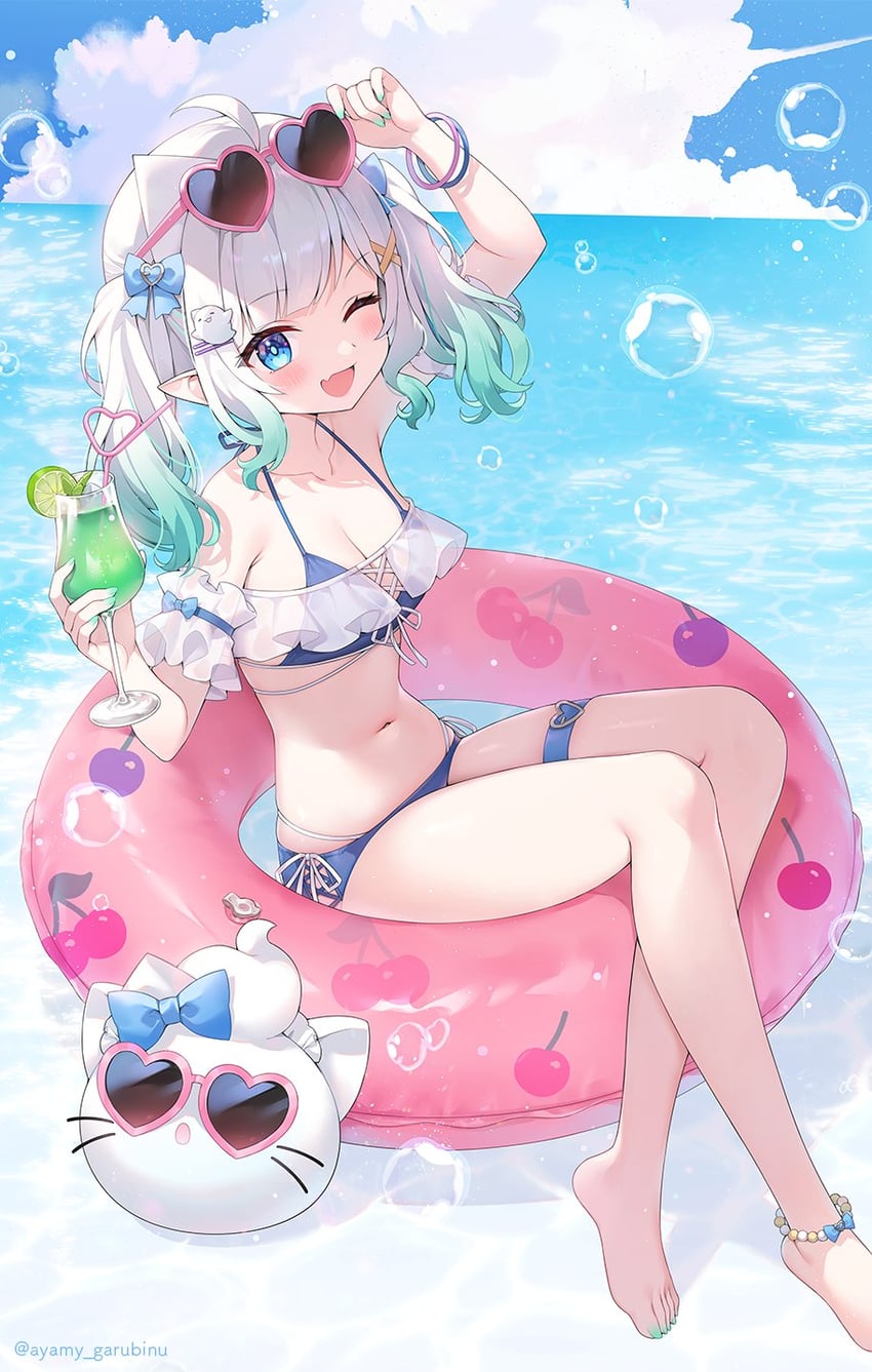 mint fantome and wisps (indie virtual youtuber) drawn by ayamy