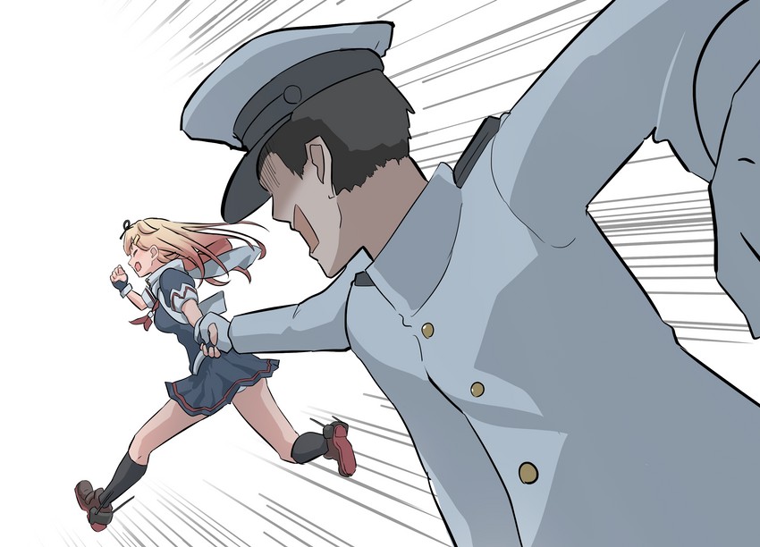 admiral, yuudachi, and yuudachi kai ni (kantai collection) drawn by natsukaze_shigure