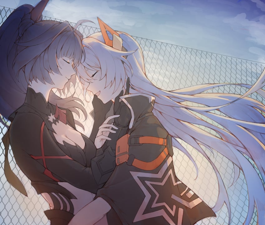 kiana kaslana and raiden mei (honkai and 1 more) drawn by ohhnyoo