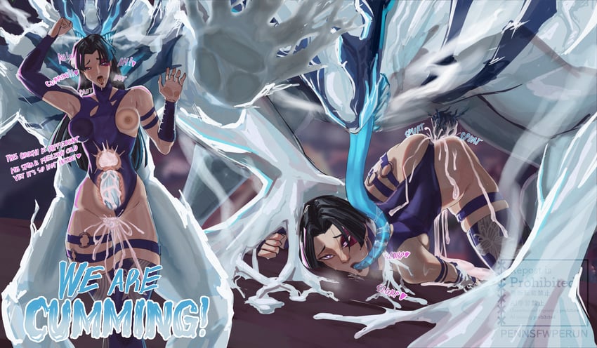 psylocke and venom (marvel and 3 more) drawn by pennperun