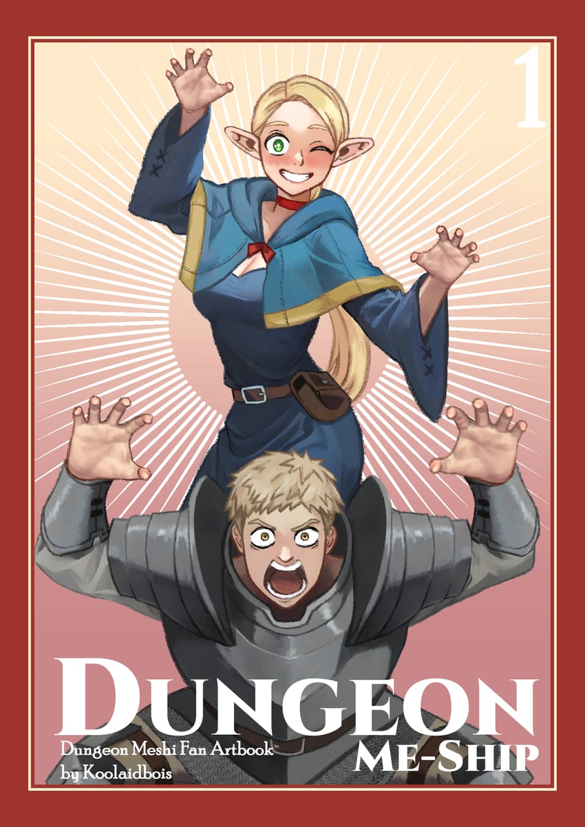 marcille donato and laios touden (dungeon meshi) drawn by koolaidbois