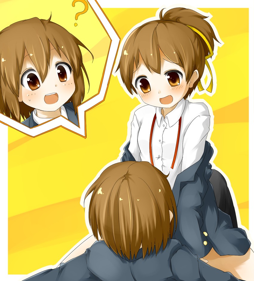 hirasawa yui and hirasawa ui (k-on!) drawn by faubynet