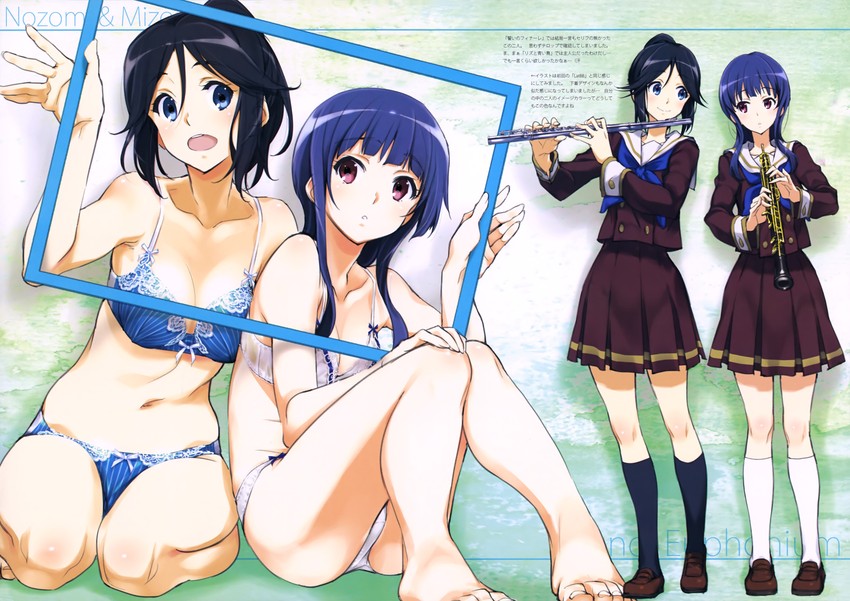 yoroizuka mizore and kasaki nozomi (hibike! euphonium and 1 more) drawn by kurashima_tomoyasu