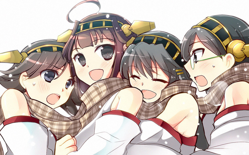 kongou, haruna, hiei, and kirishima (kantai collection) drawn by teramoto_kaoru