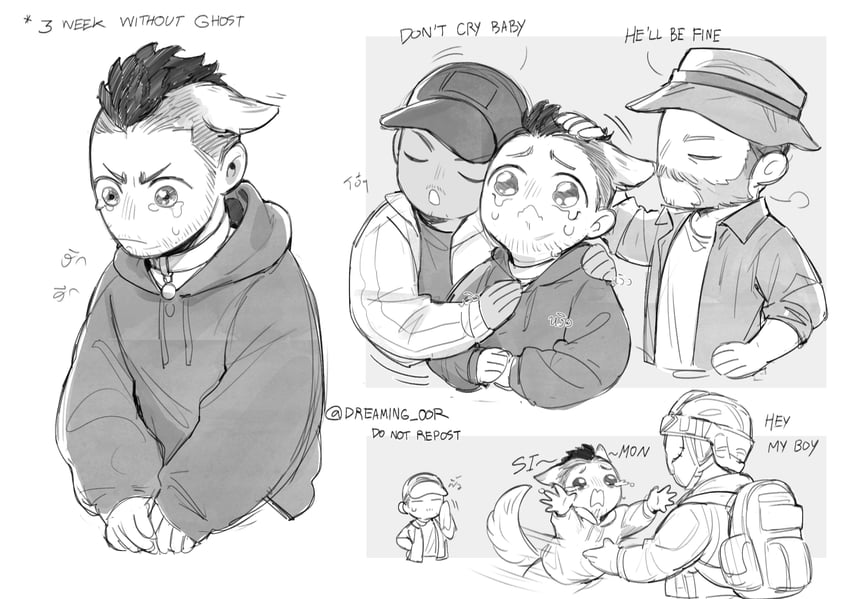 ghost, soap, captain price, and gaz (call of duty and 1 more) drawn by dreaming_oor