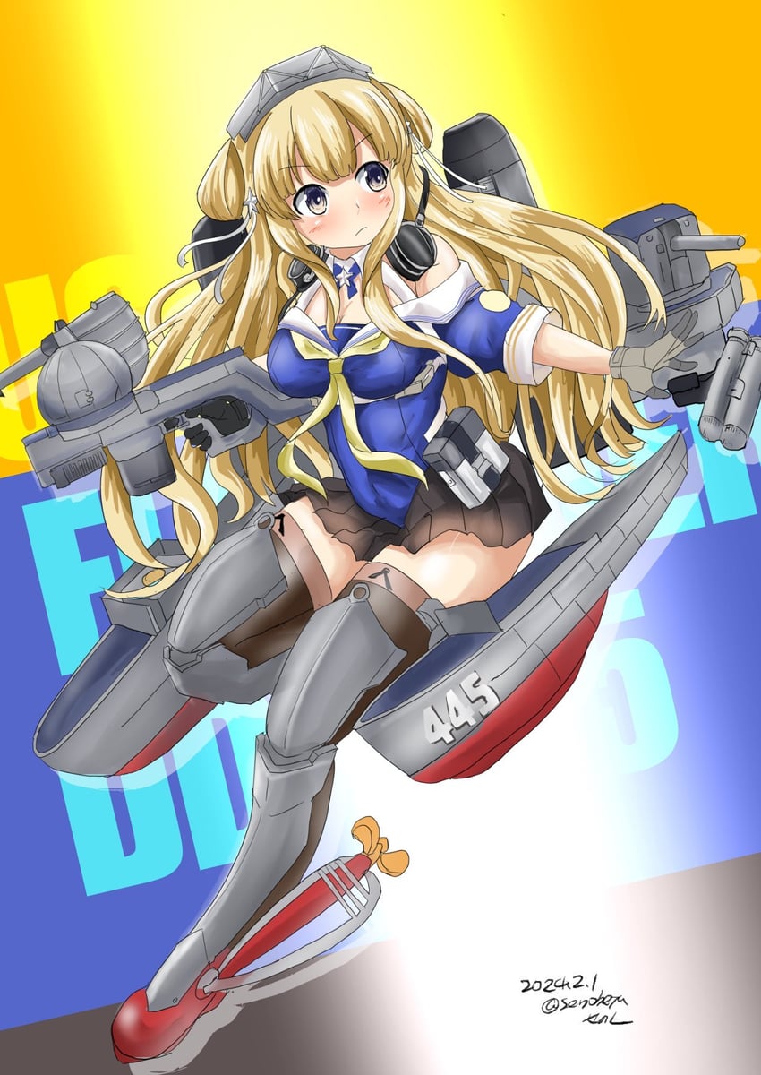 fletcher and fletcher mk ii (kantai collection) drawn by senon
