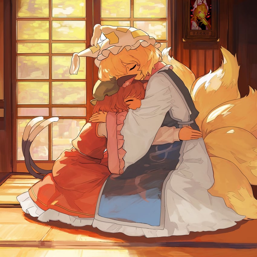 yakumo yukari, yakumo ran, and chen (touhou) drawn by k6862503994576