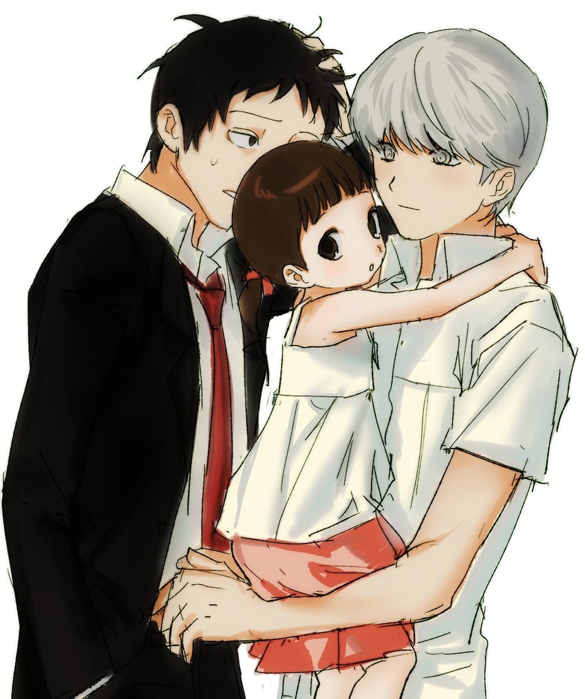 narukami yu, doujima nanako, and adachi tooru (persona and 1 more) drawn by damogjeogg7254