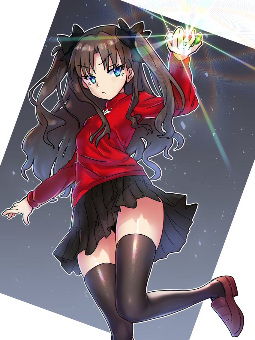tohsaka rin (fate and 1 more) drawn by ebora