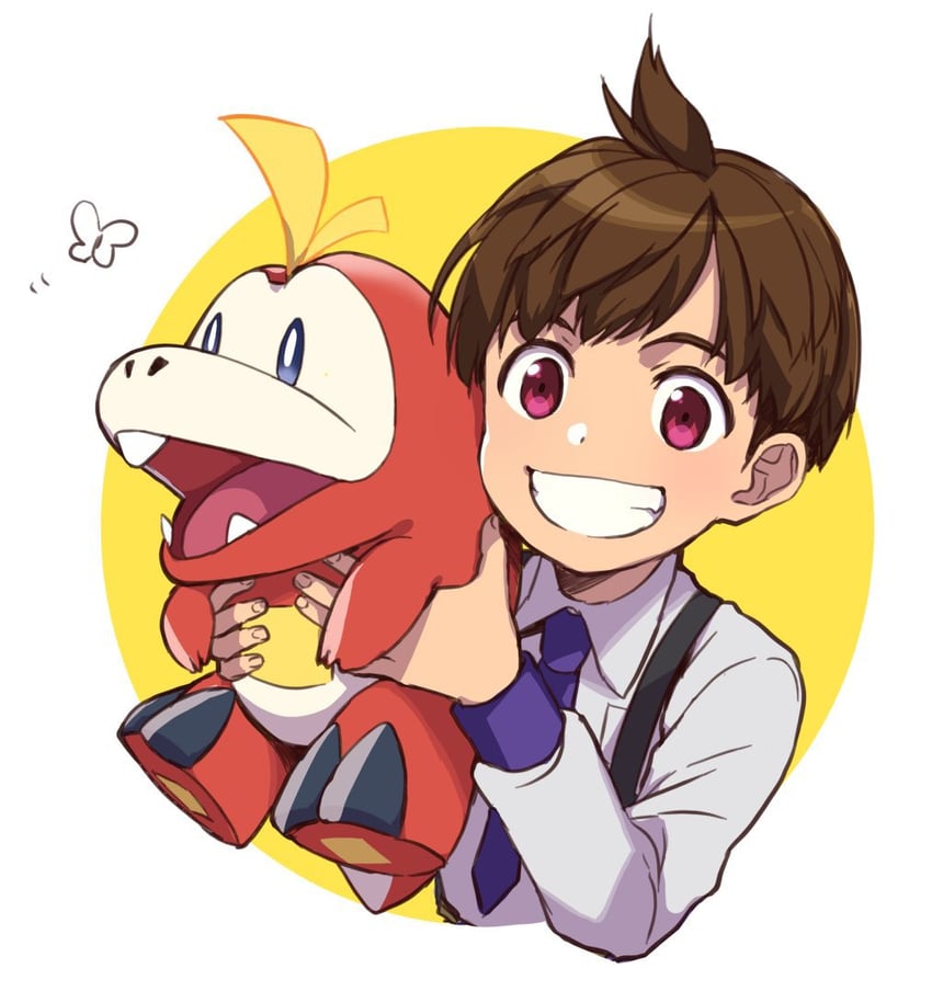 florian and fuecoco (pokemon and 1 more) drawn by mozuku_(mozukuojisan)