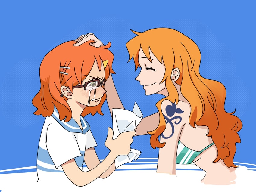nami and nami's fangirl (one piece and 1 more) drawn by guaguapiu