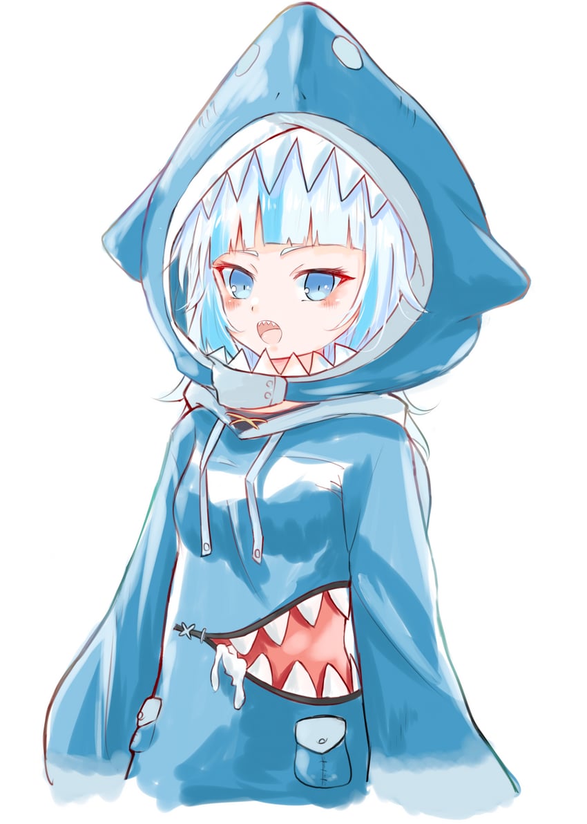 gawr gura (hololive and 1 more) drawn by arukuru