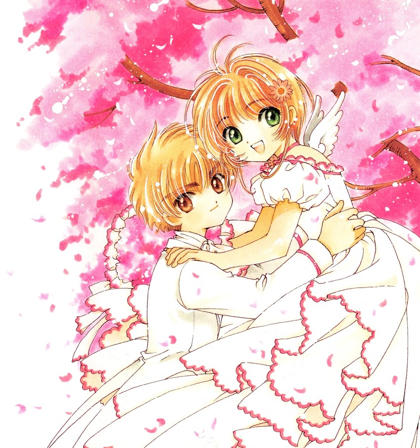 kinomoto sakura and li syaoran (cardcaptor sakura) drawn by clamp_(circle)