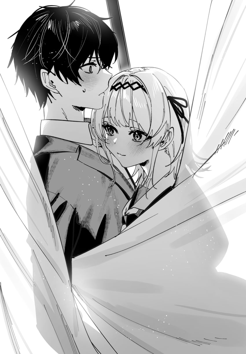 kamishiro airi and kazami ibuki (kiss nante dekinai desho? to chouhatsu suru namaikina osananajimi wo wakara sete yattara yosouijou ni dereta) drawn by chigusa_minori