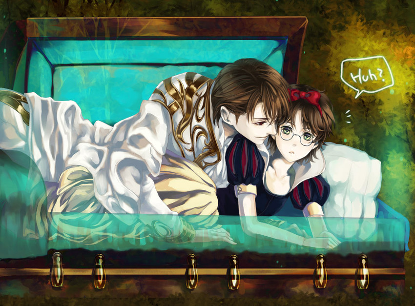 snow white, harry potter, and tom marvolo riddle (wizarding world and 2 more) drawn by furayu_(flayu)