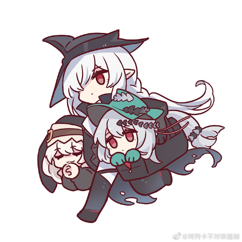 skadi, specter, skadi the corrupting heart, and gladiia (arknights) drawn by kaleka