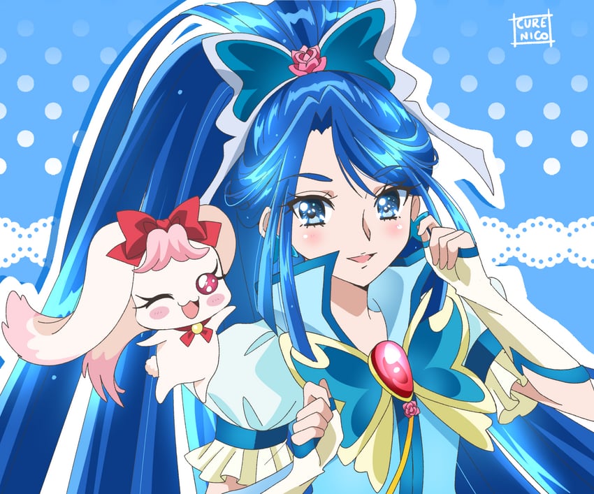 minazuki karen and milk (precure and 2 more) drawn by cure_nico