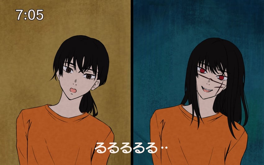 yoru and mitaka asa (chainsaw man) drawn by matomo