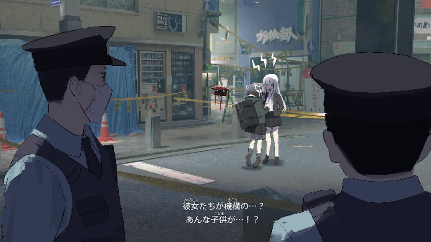 protagonist, t-6407j, and shiraishi rei (lost property control organization) drawn by samidare_(hoshi)