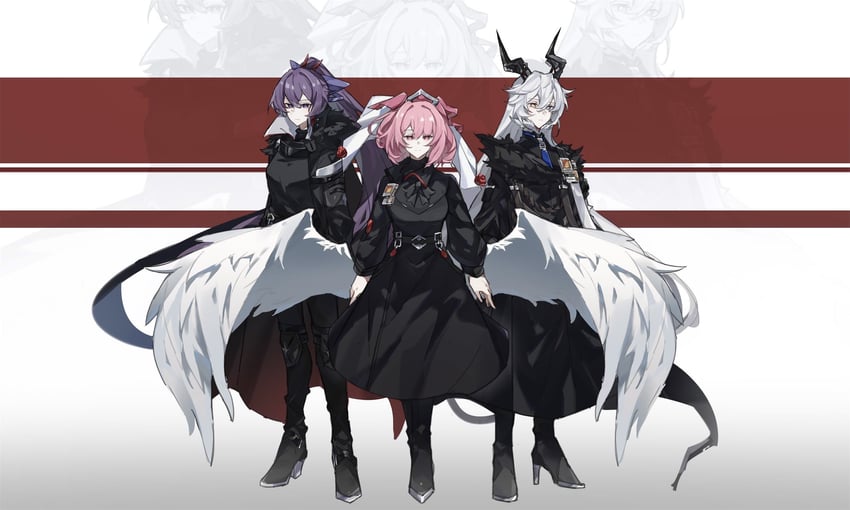 sunbringer, falkenhayn mercenary leader, and vike (zenless zone zero) drawn by shiying_no_yao