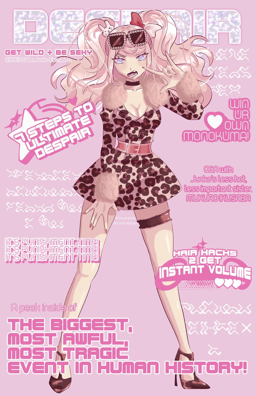 enoshima junko (danganronpa and 2 more) drawn by inunoami