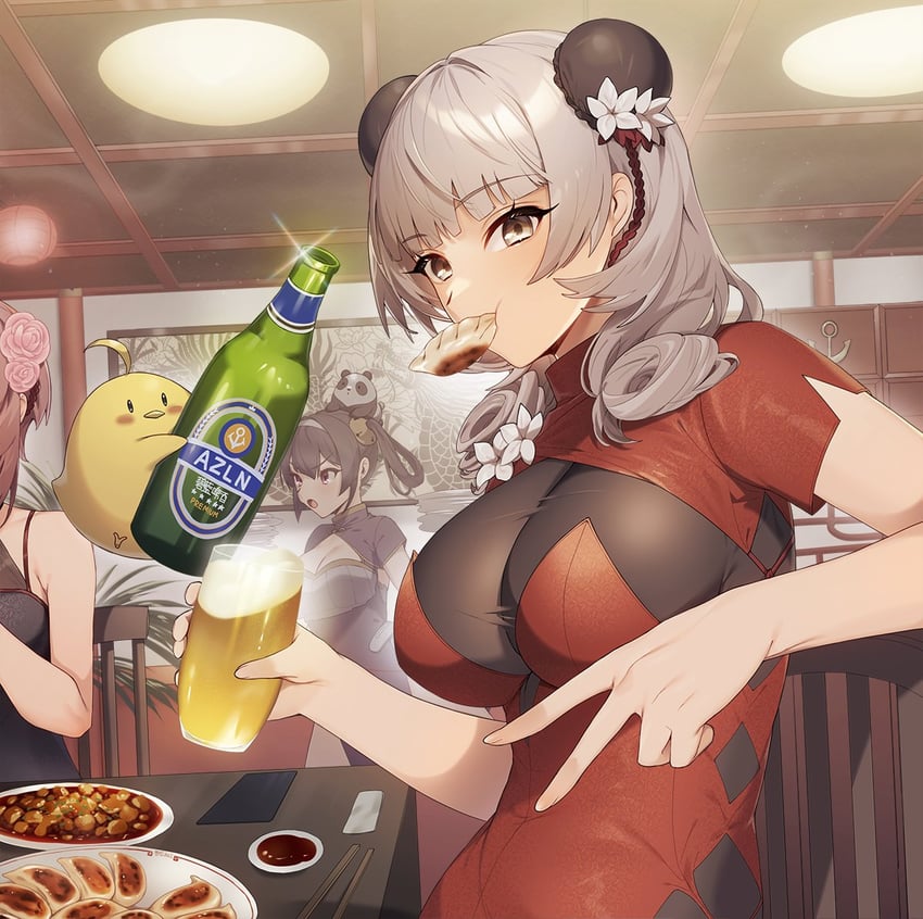 manjuu, ping hai, ning hai, luetzow, and seydlitz (azur lane) drawn by maitei_roppa
