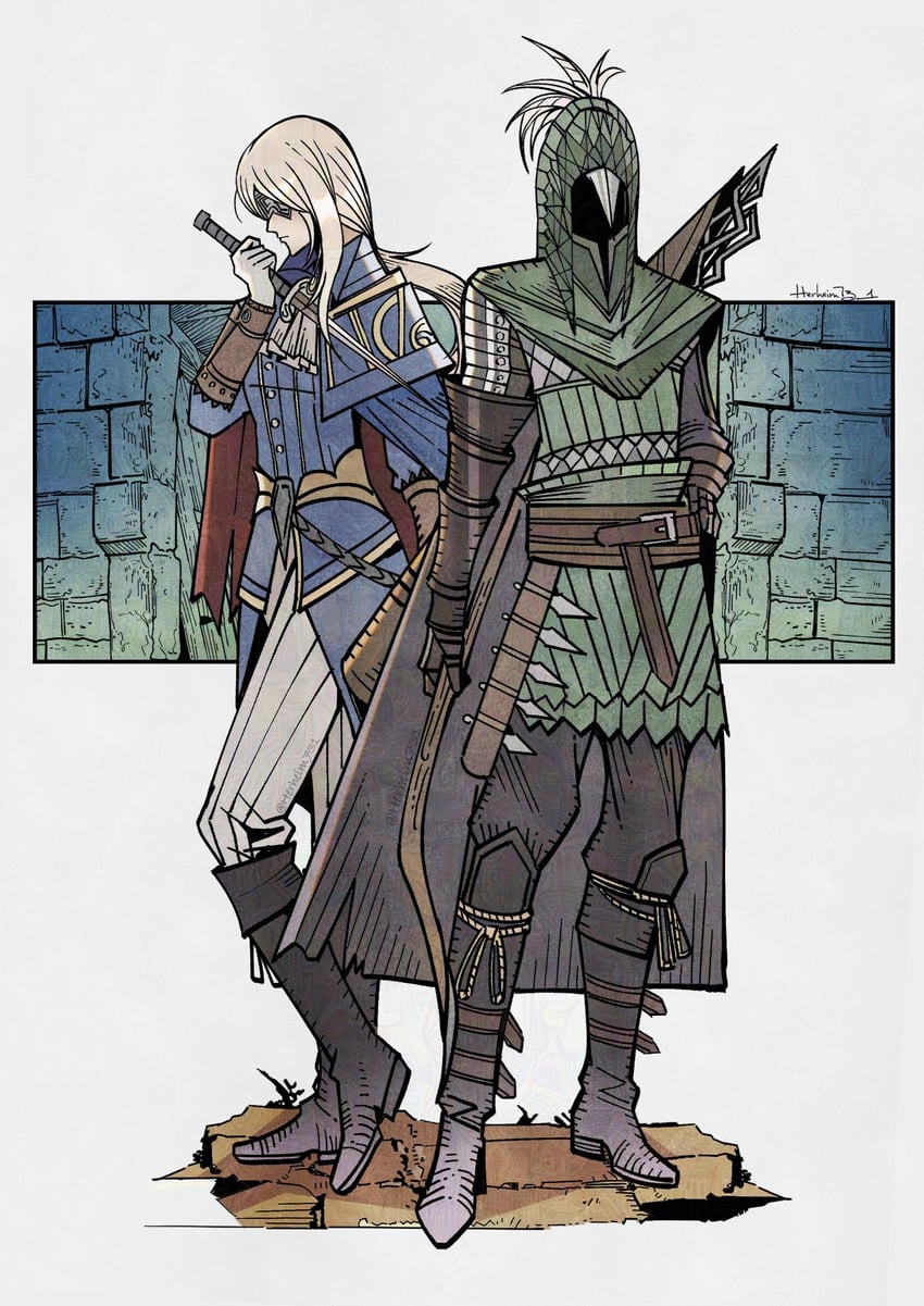 duchess and ironeye (elden ring and 1 more) drawn by herheim