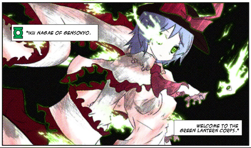 nagae iku and green lantern (touhou and 2 more) drawn by dmt_(auburn)