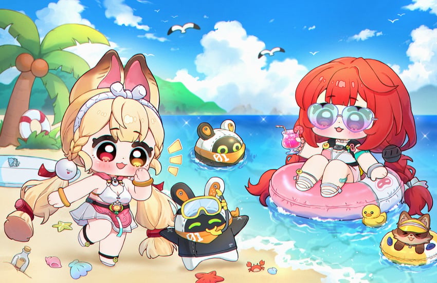 eous, alice thymefield, and ukinami yuzuha (zenless zone zero) drawn by hue_oo