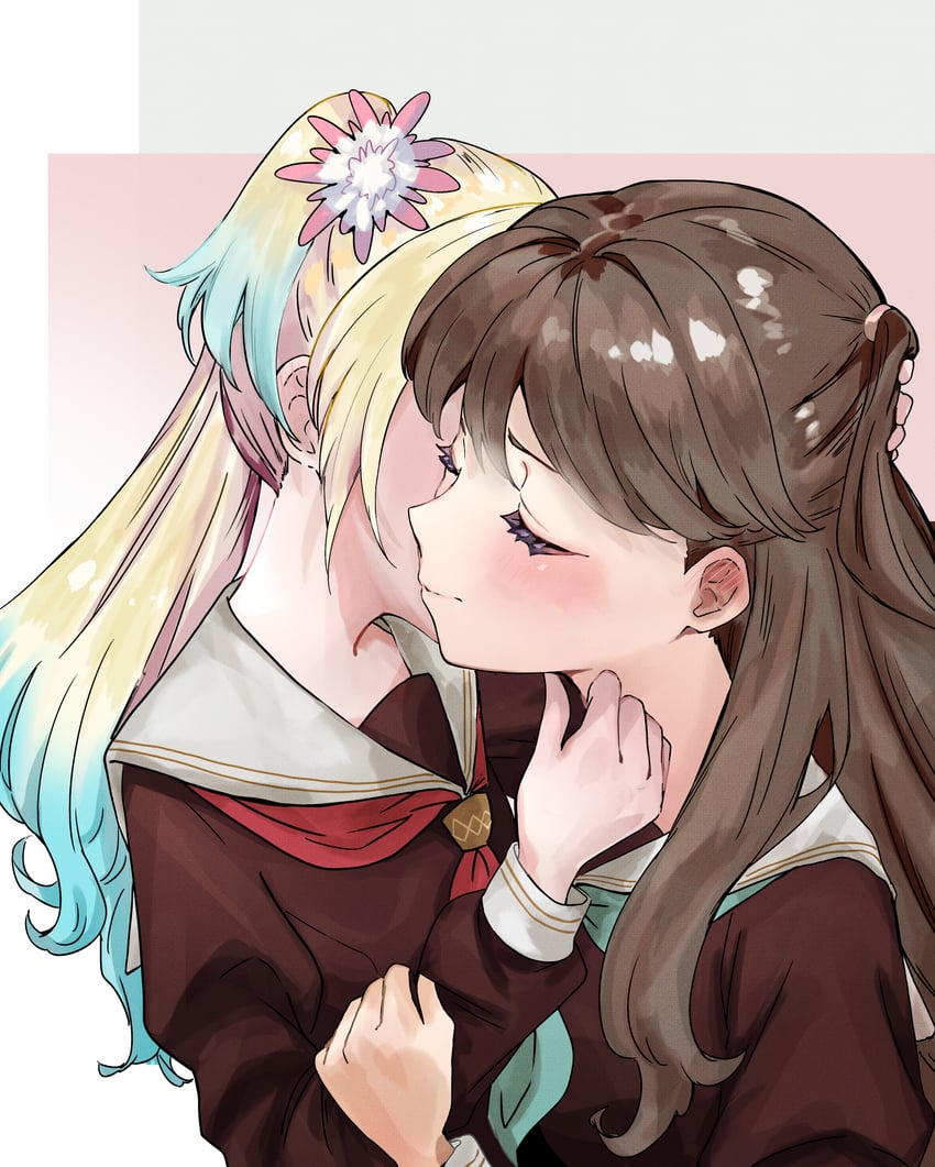 fujishima megumi and osawa rurino (love live! and 1 more) drawn by jin_(oihlf)