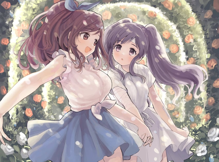 tsukioka kogane and yukoku kiriko (idolmaster and 1 more) drawn by amezawa_koma