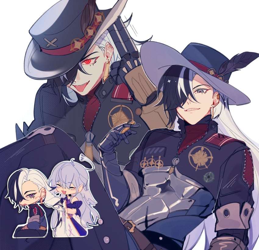 robin and boothill (honkai and 1 more) drawn by shirokumun