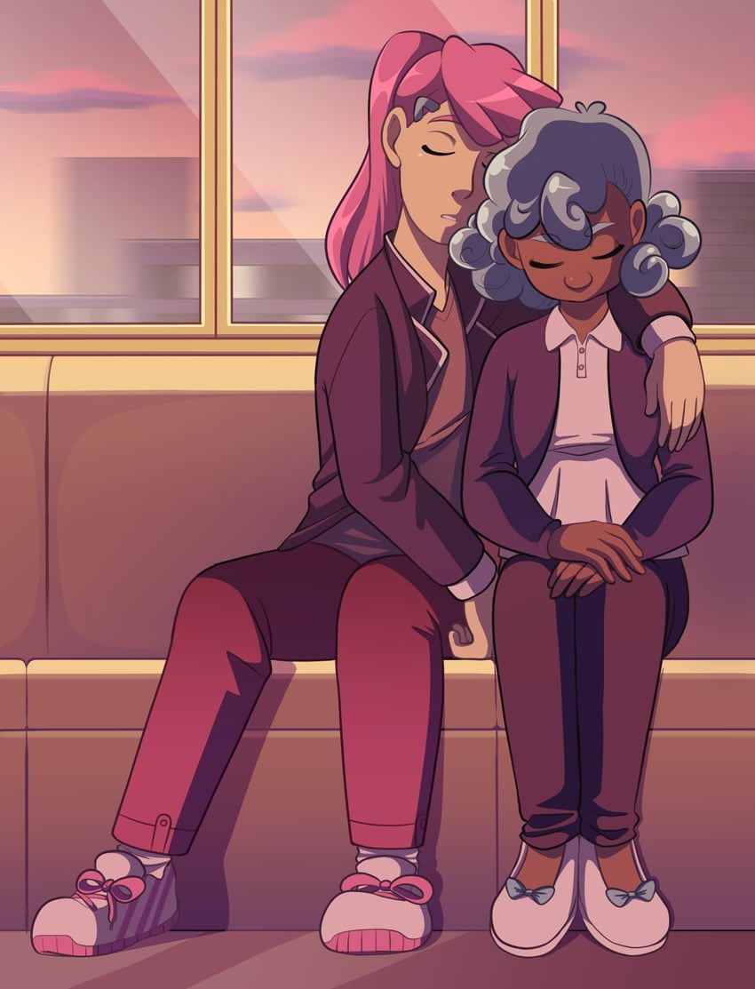 undine wells and kokoro aichi (sleepless domain) drawn by degravitify
