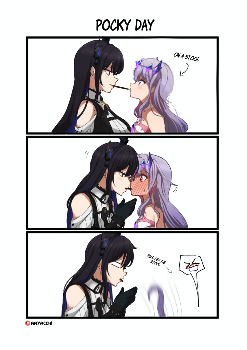 nerissa ravencroft and koseki bijou (hololive and 1 more) drawn by anyacchi